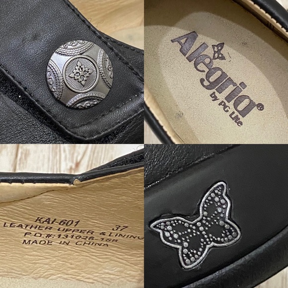 ALEGRIA “Kaitlyn” Black Leather Mary Jane Shoes Size 37 - Picture 14 of 16